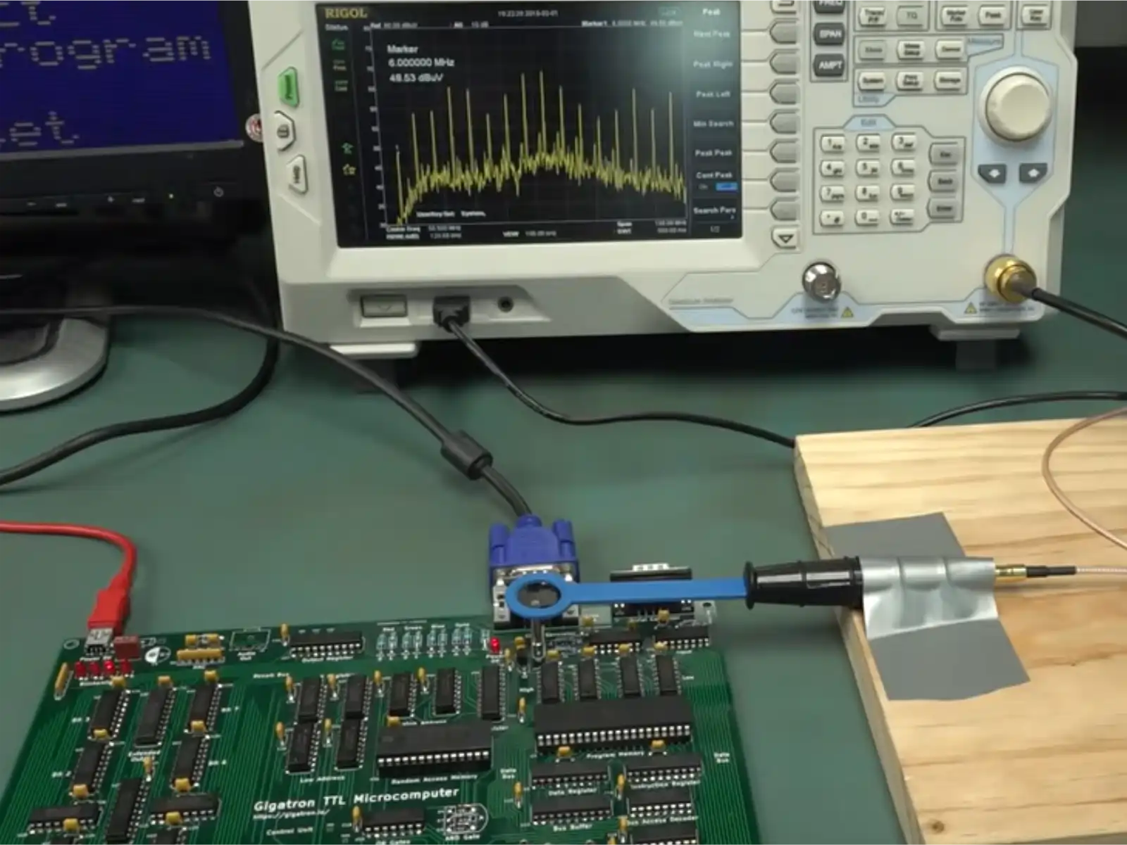PCB debugging with oscilloscope and multimeter