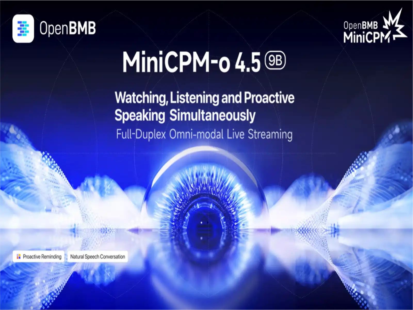 MiniCPM-o 4.5 multimodal AI model illustration